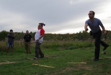 метание ножей, ,September 19, 2015 in the village of Sapegino (Moscow region, Volokolamsk district) held a friendly tournament of a throwing various objects. The program of events included throwing a knife, an ax and a shovel 3 + 4 + 5 meters, no-spin throwing 4 meters, throwing unusual objects - the giant nails, plates and unusual knives, exercise 
