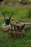 метание ножей, ,September 19, 2015 in the village of Sapegino (Moscow region, Volokolamsk district) held a friendly tournament of a throwing various objects. The program of events included throwing a knife, an ax and a shovel 3 + 4 + 5 meters, no-spin throwing 4 meters, throwing unusual objects - the giant nails, plates and unusual knives, exercise 