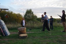 метание ножей, ,September 19, 2015 in the village of Sapegino (Moscow region, Volokolamsk district) held a friendly tournament of a throwing various objects. The program of events included throwing a knife, an ax and a shovel 3 + 4 + 5 meters, no-spin throwing 4 meters, throwing unusual objects - the giant nails, plates and unusual knives, exercise 