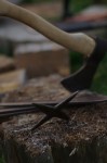 метание ножей, ,September 19, 2015 in the village of Sapegino (Moscow region, Volokolamsk district) held a friendly tournament of a throwing various objects. The program of events included throwing a knife, an ax and a shovel 3 + 4 + 5 meters, no-spin throwing 4 meters, throwing unusual objects - the giant nails, plates and unusual knives, exercise 