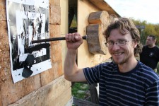 метание ножей, ,September 19, 2015 in the village of Sapegino (Moscow region, Volokolamsk district) held a friendly tournament of a throwing various objects. The program of events included throwing a knife, an ax and a shovel 3 + 4 + 5 meters, no-spin throwing 4 meters, throwing unusual objects - the giant nails, plates and unusual knives, exercise 
