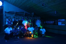 метание ножей, ,30.06.2016 was the first neon knife-throwing tournament. The event took place in complete darkness, but the blades are illuminated by LEDs, the target illuminated with ultraviolet light. 