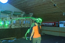 метание ножей, ,30.06.2016 was the first neon knife-throwing tournament. The event took place in complete darkness, but the blades are illuminated by LEDs, the target illuminated with ultraviolet light. 