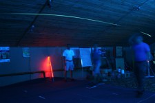 метание ножей, ,30.06.2016 was the first neon knife-throwing tournament. The event took place in complete darkness, but the blades are illuminated by LEDs, the target illuminated with ultraviolet light. 