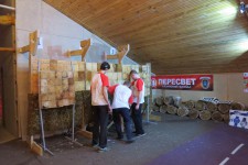 метание ножей, Установка оборудования для Рязанского косопуза,