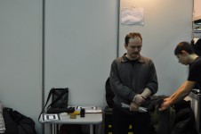 метание ножей, ,1 марта 2014 года на выставке 
